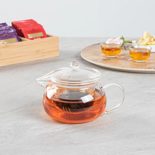 Miniatura 3 de Restaurantware Forma - Tetera de vidrio de 17 onzas, 1 tetera de vidrio de doble pared, no se astilla, reutilizable, de vidrio transparente, doble