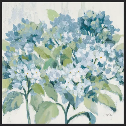 Miniatura 11 de Amanti Art Silvia Vassileva - Lienzo enmarcado para pared, 30 x 30 pulgadas, diseño romántico de hortensias azules, lienzo enmarcado para pared