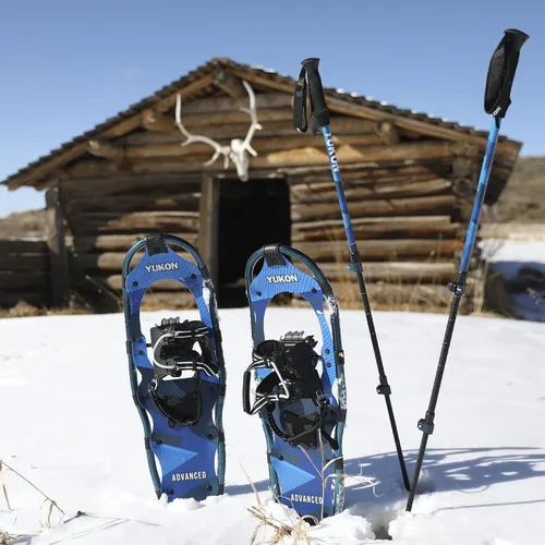 Miniatura 6 de Yukon Charlie's Kit avanzado de raquetas de nieve, incluye raquetas de nieve, bastones de senderismo y bolsa de viaje
