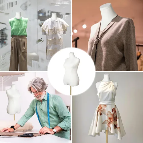 Miniatura 7 de maniquí femenino con forma de torso de talla grande para mujer, formas de vestido para costura, maniquí de cuerpo con alta estabilidad, soporte