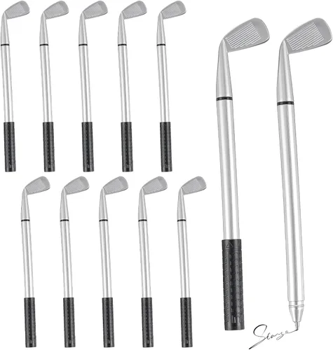 Abeillo 12 bolígrafos de golf, bolígrafos de golf, divertidos bolígrafos de golf para club, tinta de gel negra para estudiantes, oficina, regalos de
