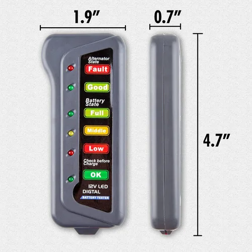 Miniatura 7 de Verificador de baterías de 12 V y alternadores de automóvil de Cartman, verifica el estado de la batería y la carga del alternador