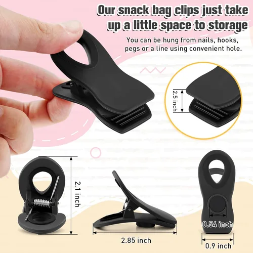 Miniatura 3 de Paquete de 12 clips de chips, clips magnéticos para bolsas para paquetes de alimentos, accesorios de RV, clip de cocina con imán para refrigerador
