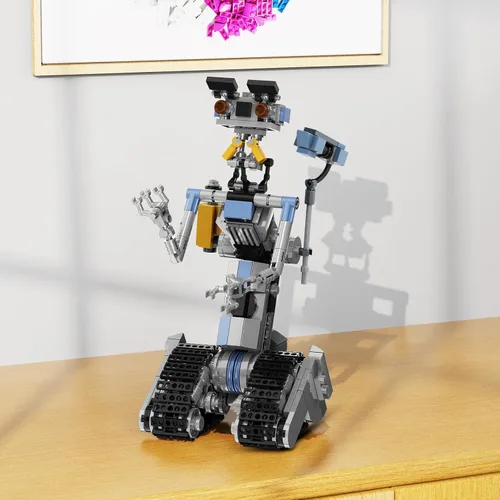 Miniatura 2 de Juego de construcción de robot Johnny 5 de 370 piezas, juguetes modelo de robot Johnny 5, compatible con Lego, juego de regalo educativo para niños