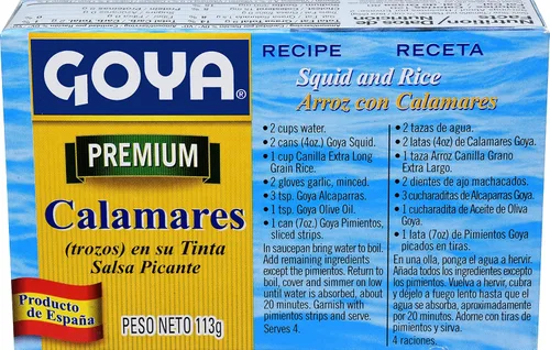 Miniatura 5 de Goya Foods Octopus Style - Piezas de calamar en salsa marinara, 4 onzas (paquete de 25)