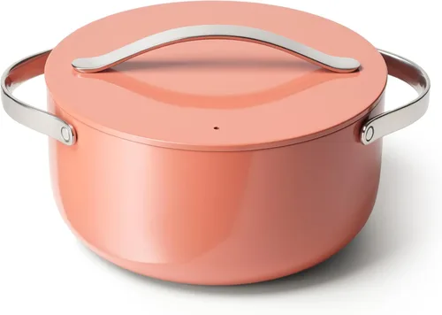 Caraway - Olla holandesa de cerámica antiadherente con tapa (1.6 L, 26.7 cm) - No tóxica, sin PTFE ni ácido perfluorooctanoico (PFOA), apta para