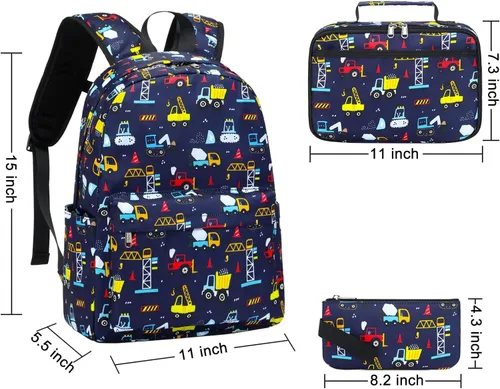 Miniatura 5 de Aimeen Mochila para niñas, mochilas para niños pequeños, Varios colores, Coches azules