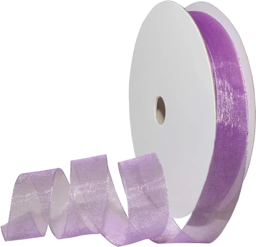 Miniatura 7 de Morex Ribbon 91803/100-609 Cinta de nailon Organdy, 5/8 pulgadas por 100 yardas, color rojo