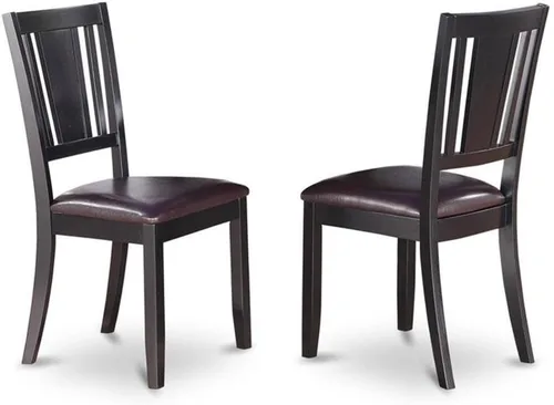 Miniatura 4 de East West Furniture WEDU6D-BLK-LC - Juego de comedor de 6 piezas que contiene una mesa de comedor rectangular con hoja de mariposa y 4 sillas