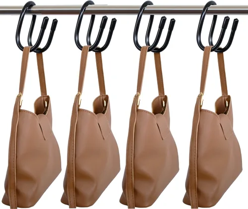 Miniatura 2 de YYST Paquete de 4 ganchos para colgar bolsos y mochilas para colgar sobre la barra del armario para bufandas, corbatas de hombre, chales de mujer