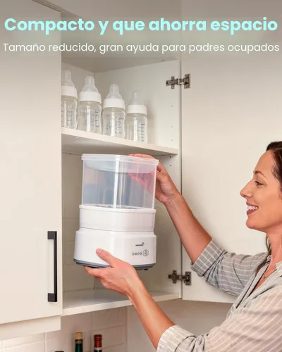 Miniatura 9 de GROWNSY Esterilizador y secadora de biberones, esterilizador eléctrico compacto para biberones (Esterilizador de Biberones), desinfectante de Gris