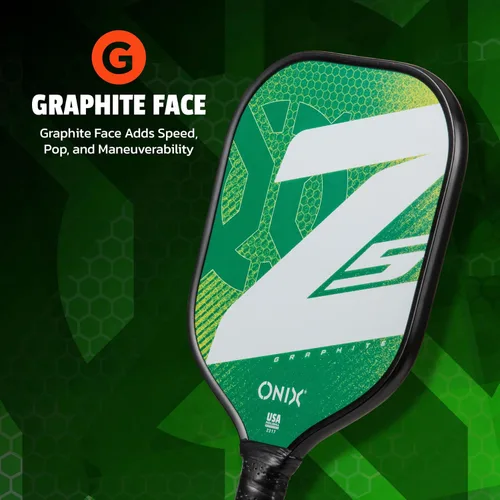 Miniatura 2 de Onix - Pala de pickleball de fibra de carbono Graphite MOD Z5, con agarre cómodo acolchado ONIX Graphite Z5 - Mod Verde-2025
