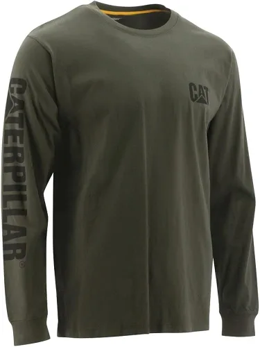 Cat erpillar - Camiseta de manga larga para hombre con lazo de gestión de alambre y logotipo de trabajo para gatos