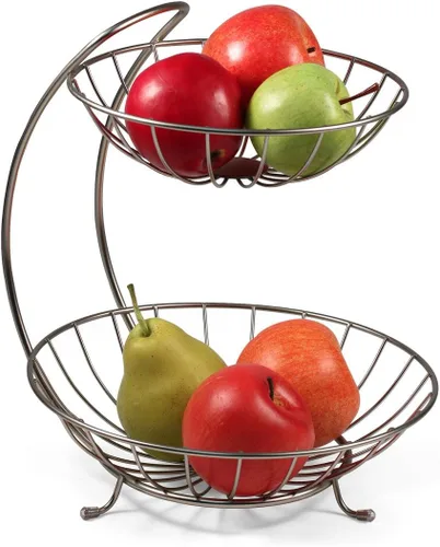Miniatura 9 de Spectrum Yumi - Frutero arqueado para mesa de comedor, encimera de cocina, organizador de frutas, soporte de cesta de frutas de alambre negro