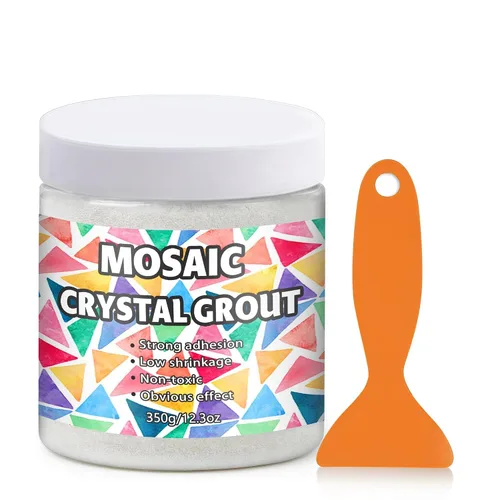 Miniatura 10 de Lechada de cristal de mosaico, herramientas de azulejos de mosaico, accesorios de mosaico, esencial para lechada hecha a mano y perfecto para Dorado