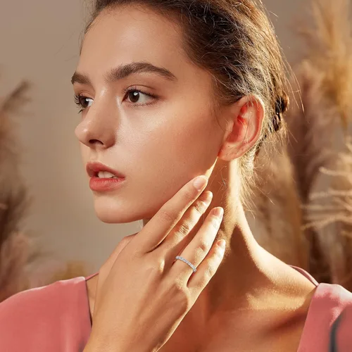 Miniatura 6 de OLIVIASO Anillos de plata de ley 925 para mujer, anillos de boda apilables para mujer, anillos de eternidad para mujer, anillos de promesa