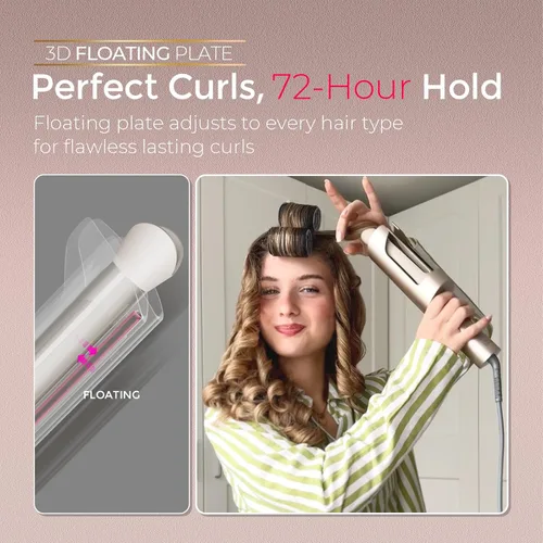 Miniatura 5 de Rizador Automático Rotativo Mejorado - TYMO CurlPro Plus Varita de Rizar de Barril Largo para Cabello Largo, Rizador de Pelo Cerámico para Mujeres