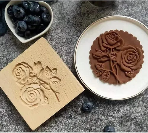 Miniatura 13 de Sello para galletas de búho 2 de madera - Molde tallado y prensa para pan de jengibre y galletas DIY (owl 2)