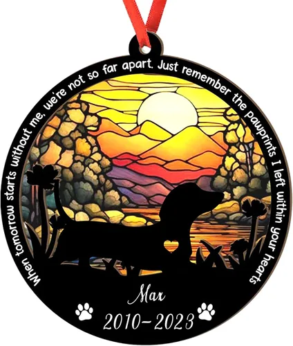 Miniatura 105 de Adorno personalizado para atrapasoles de sabueso afgano, adorno de Navidad de sabueso afgano – Regalo para perro amante, sabueso afgano