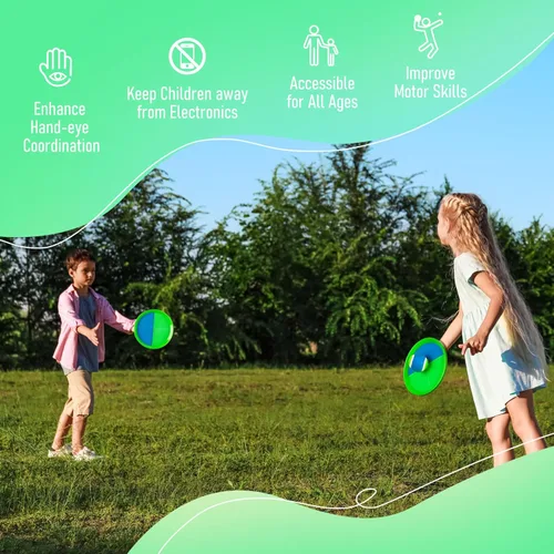 Miniatura 4 de Juego de pelota para lanzar y atrapar, ideal para playa, piscina y patio al aire libre, juguete para niños pequeños y niños de 4, 5, 6, 7, 8+, Verde