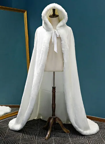 Miniatura 3 de EllieHouse PF12 - Capa de boda con capucha para mujer