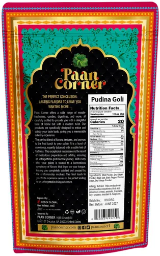 Miniatura 2 de Paan Corner Pudina Goli Bolas de menta verde, veganas, 4.23 oz