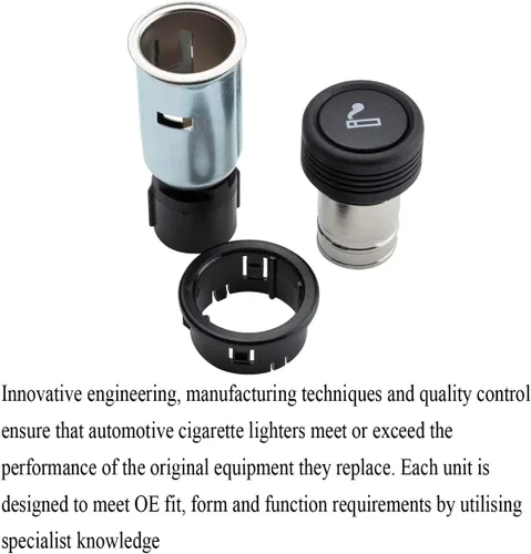 Miniatura 2 de Ensamble de zócalo para encendedor de cigarrillos compatible con Ford E150 E250 E350 F150 F250 F350 F450 Super Duty Fusion OEM#XC3Z-15055-AA