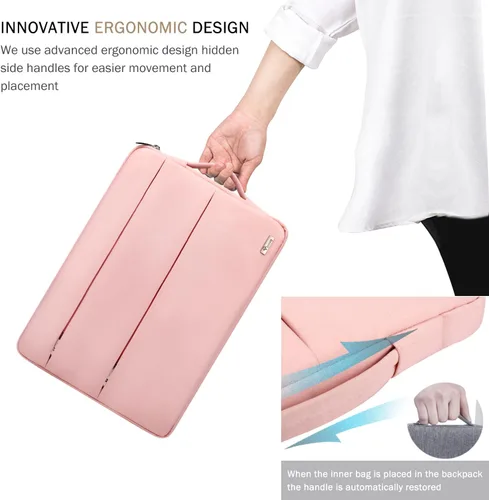 Miniatura 6 de Voova 13 13.6 Pulgadas Funda para Laptop Compatible con MacBook Air 13 M1/M2/M3/M4 2020-2025, MacBook Pro 13/14, iPad Air/Pro 13, Bolsa de Rosa