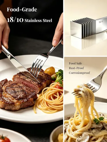 Miniatura 4 de Moderno juego de cubiertos para 4 cubiertos de alta calidad, 20 piezas, acero inoxidable 18/10, pulido con buen peso, utensilios para la cocina