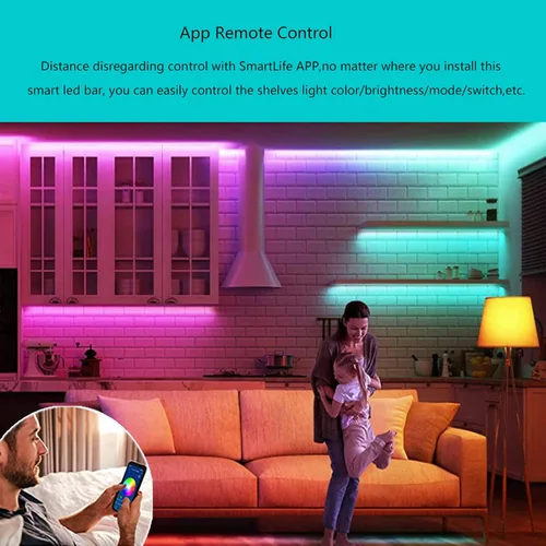 Miniatura 3 de Iluminación para debajo del gabinete, barra de luz LED RGB funciona con Alexa, Google Assistant, aplicación inteligente, 20 pulgadas, tira de luces