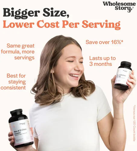 Miniatura 3 de Wholesome Story Suplemento de mio-inositol y D-quiro inositol para mujeres Suplementos de fertilidad para el equilibrio hormonal y apoyo a