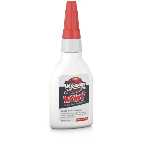 Miniatura 9 de KRAKEN BOND Wow! Super Crazy Glue Clear - Pegamento de cianoacrilato (CA) fuerte para plástico, metal, madera, PVC, adhesivo epoxi de curado rápido