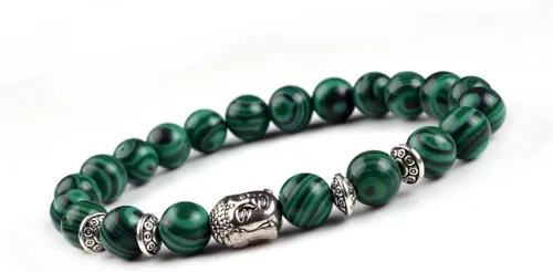 Miniatura 6 de Joya brazalete con gemas redondas de 8 mm, brazalete para los chacras, regalo de cumpleaños