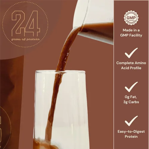Miniatura 5 de Proteína de clara de huevo de Anea - Chocolate 0.85 oz de proteína Sin grasa, sin colesterol 0.17 oz de BCAA Perfil completo de aminoácidos