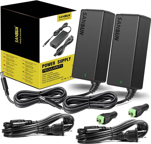 Miniatura 8 de Fuente de alimentación de 12 V 5 A, CA 120 V a CC 12 V convertidor de conector de 0.217 x 0.083 in, controlador LED de 12 voltios, adaptador