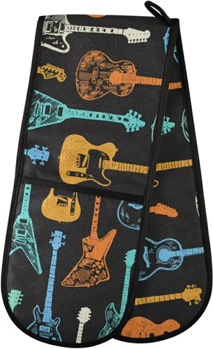 Miniatura 80 de ZZXXB Spring Bird - Guantes de cocina dobles con diseño floral de mariposa, resistentes al calor, antideslizantes, extra largos de 7 x 35 pulgadas
