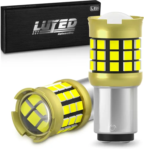 Miniatura 90 de 1156 Bombillas LED Ámbar Amarilla Luz de Señal de Giro 400% de Brillo 1141 1003 7506 Bombillas LED P21W Usadas para Luces Intermitentes Luz Trasera