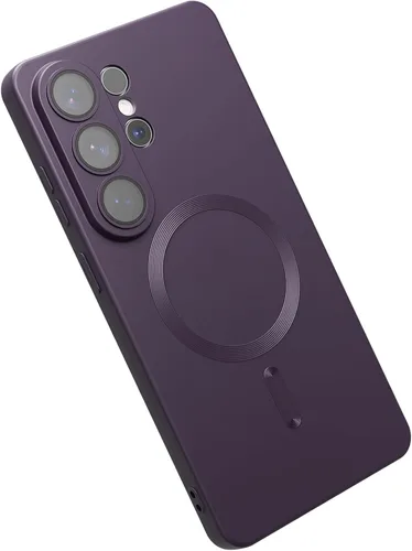Miniatura 62 de Funda magnética para Samsung Galaxy S22 Ultra, silicona suave, delgada, antiarañazos, con protección de cámara, compatible con MagSafe, color negro