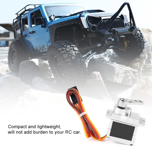 Miniatura 3 de VBESTLIFE Servo de automóvil a control remoto, accesorio de motor de dirección servo de metal de 0.32 oz, apto para B1 B14 B16 B24 C14 C24 B36 1:16