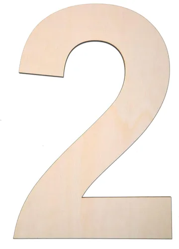 Miniatura 31 de Símbolo de madera de 12 pulgadas &, letra grande de madera sin terminar de 1/4 de pulgada de grosor para manualidades de bricolaje, decoración