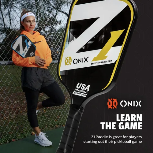 Miniatura 3 de Onix Graphite Z5 - Paleta de pickleball de fibra de carbono con forma de cuerpo ancho, núcleo de panal y cara de grafito ONIX Paleta de pickleball