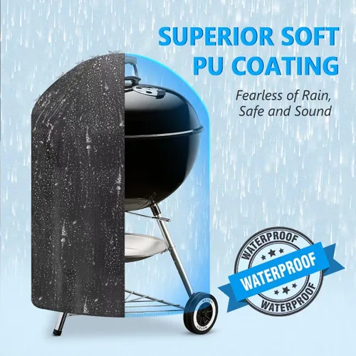 Miniatura 7 de Funda para Parrilla Kettle de 22 Pulgadas - Funda Superior para Parrilla de Carbón para Parrilla Weber Kettle - Fundas de Barbacoa al Aire Libre