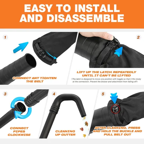 Miniatura 5 de Accesorio Sealegend de limpieza de canalones para soplador de hojas universal, kit de limpieza de canalones para sopladores de hojas, limpia