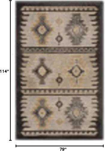 Miniatura 2 de Artistic Weavers Hepburn - Alfombra bohemia y global, 6 pies 7 pulgadas x 9 pies 6 pulgadas, color negro
