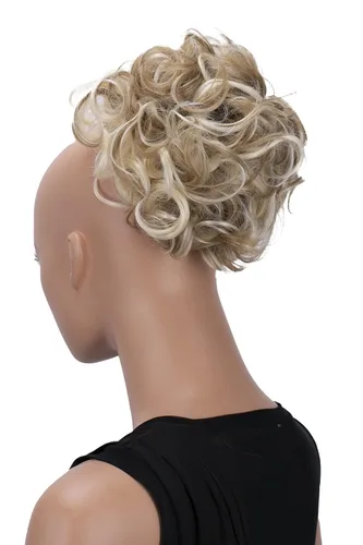 Miniatura 15 de CAISHA Moño Hairpiece Cola de caballo Topknot Hepburn-Bun Scrunchie Updo Ash Brown Light Blonde Mix HK124