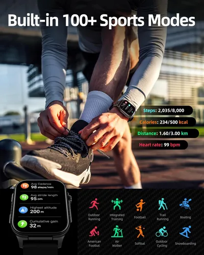 Miniatura 6 de Parsonver Smart Watch for Men Women GPS, 10-Day Battery Fitness Tracker with Bluetooth Calling, 100+ Sports Modes, Heart Rate, Sleep Monitor, Step