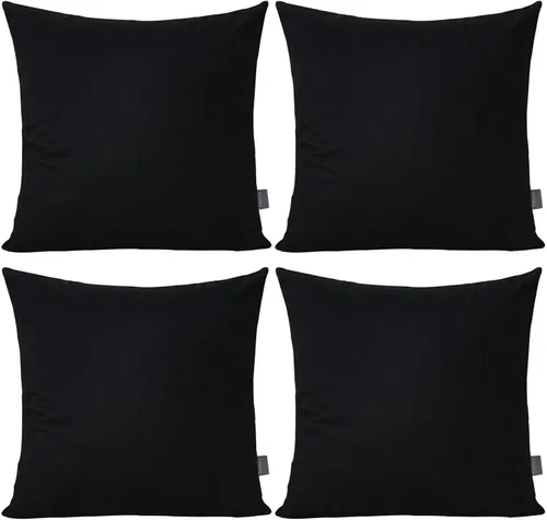 Miniatura 13 de Thmyo - Paquete de 4 fundas de almohada decorativas de 100 % algodón para lumbar, cómodas, sólidas, para Navidad/Halloween, fundas de cojín Blanco