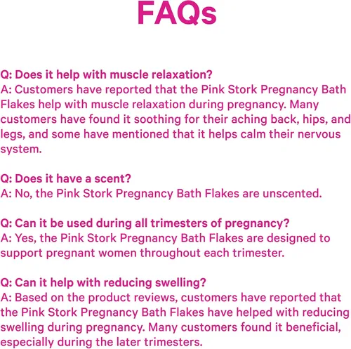 Miniatura 8 de Pink Stork Embarazo de baño – Copos de magnesio sin perfume para baño o remojo de pies – Sal pura del Mar Muerto – Alivio para dolores de embarazo