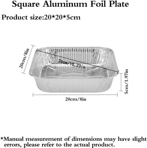 Miniatura 2 de Forros de papel de aluminio antiadherentes desechables para freidora de aire, cuadrados, 50 piezas, papel de aluminio a prueba de aceite también