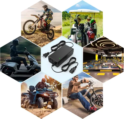 Miniatura 8 de 59V 1.8A para 48V 12AH Cargador de batería de plomo para bicicleta eléctrica Motor Bike - Adaptador de CA de enchufe de 3 agujeros